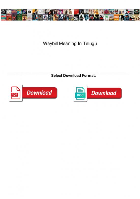 picture_Learning Pdf 99867 | Waybill Meaning In Telugu