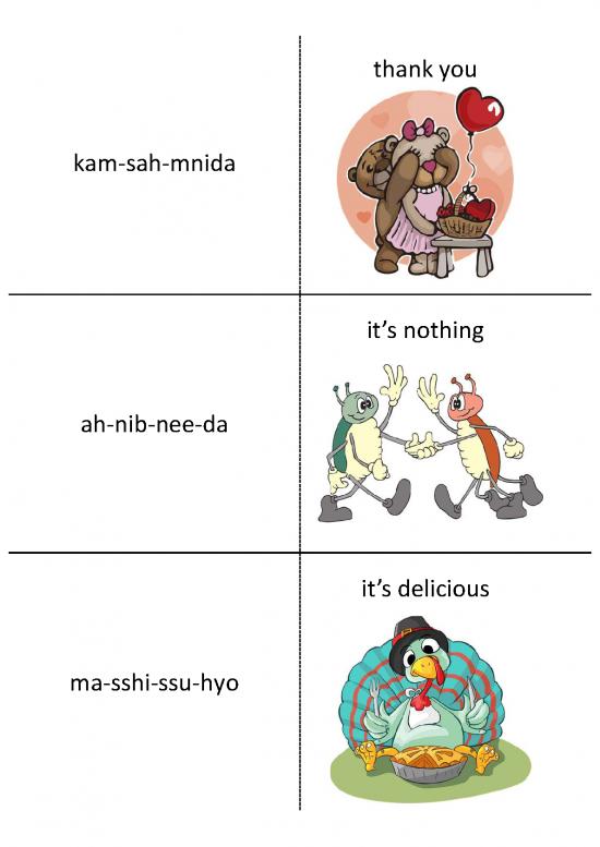Basic Korean Words For Tourists Flashcards
