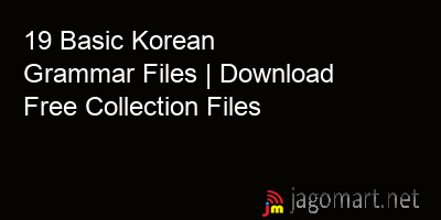 picture 19 Basic Korean Grammar Files | Download Free Collection Files