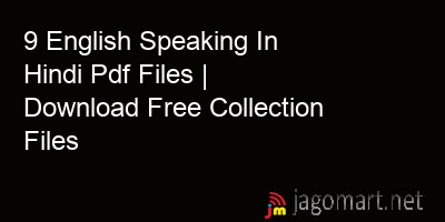 picture 9 English Speaking In Hindi Pdf Files | Download Free Collection Files
