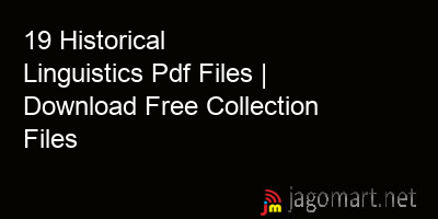picture 19 Historical Linguistics Pdf Files | Download Free Collection Files