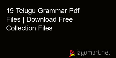 picture 19 Telugu Grammar Pdf Files | Download Free Collection Files