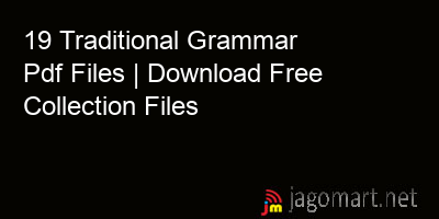 picture 19 Traditional Grammar Pdf Files | Download Free Collection Files