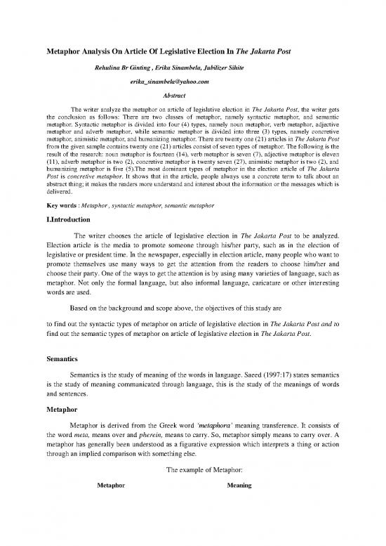 picture_Metaphor Pdf 104668 | 1712070254 2015 The Episteme Journal Of Linguistics And Literature Vol 2 No 1 Metaphor Analysis On Article Of Legislative Election In The Jakarta Post