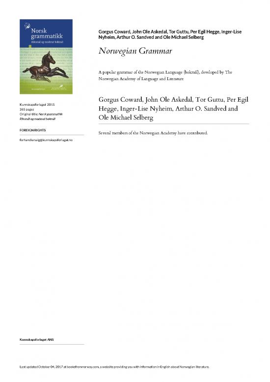 picture English Language Pdf 103967 | 312 Norwegian Grammar