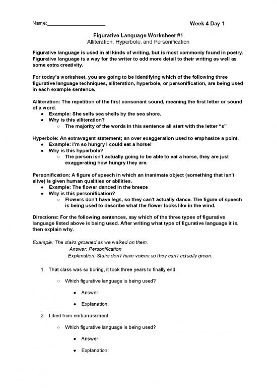 picture Language Pdf 103131 | 7 8th Grade Ela Week 4 Worksheets