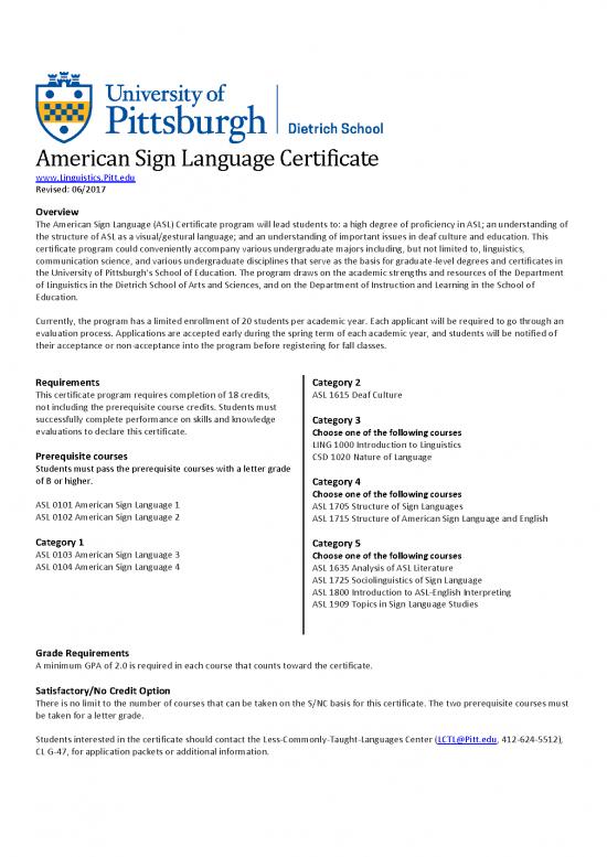 picture Language Pdf 102918 | American Sign Language Cert