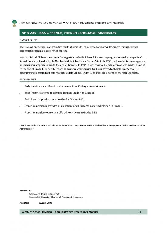 picture Language Pdf 103795 | Ap 3 203 Basic French, French Language Immersion