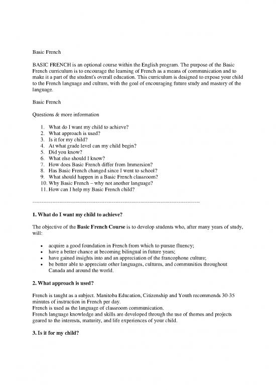 picture Language Pdf 103027 | Basic French