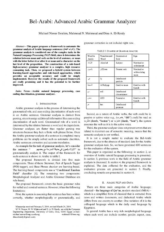 picture1_Language Pdf 102799 | Bel Arabi Advanced Arabic Grammar Analyzer