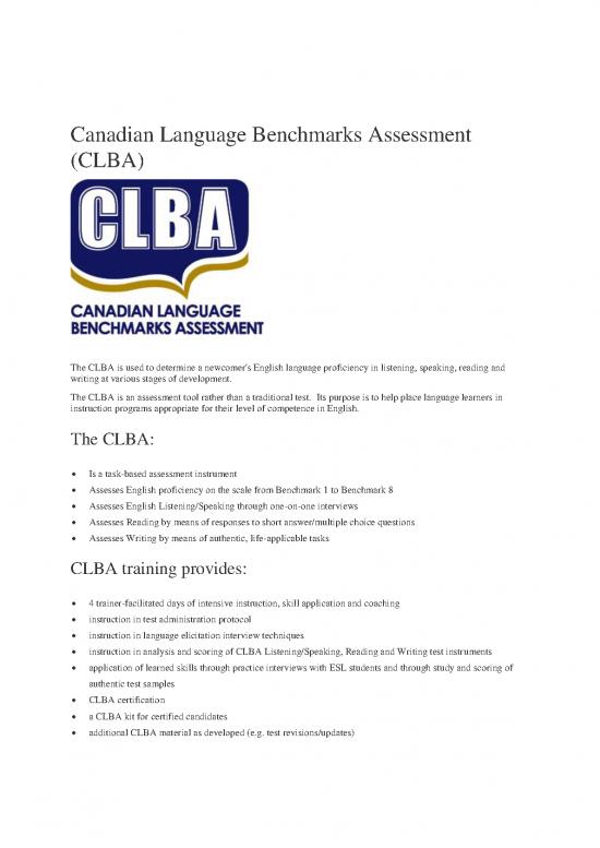 picture English Language Pdf 103859 | Canada Language Benchmarks Assessment Clba
