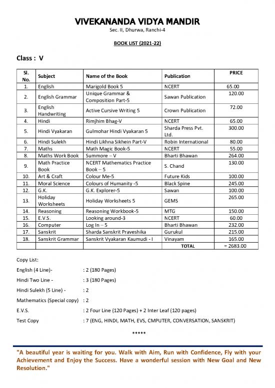 picture Hindi Grammar Pdf 102872 | Class V