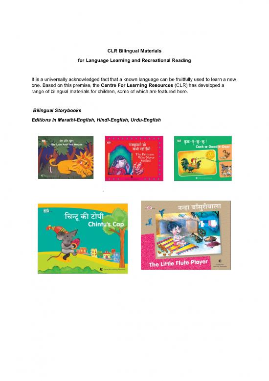 picture Language Pdf 102488 | Clr Bilingual Reading Materials