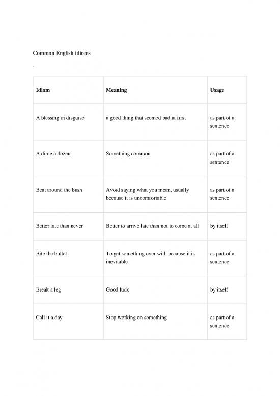picture Idiom Pdf 102987 | Common English Idioms