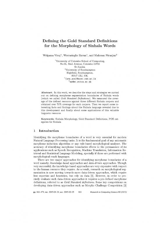 picture_Language Pdf 103451 | Defining The Gold Standard Definitions For The Morphology Of Sinhala Words