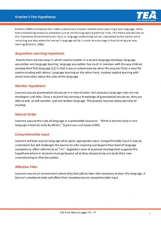 picture Language Pdf 103679 | Di Krashen S Five Hypotheses