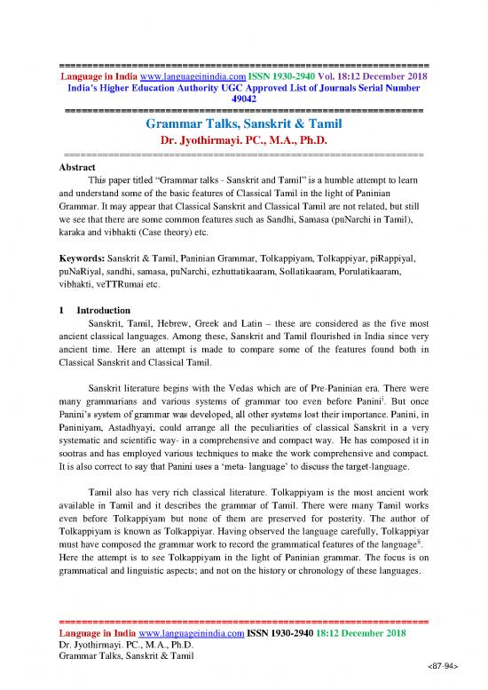 picture1_Language Pdf 102317 | Drjyothirmayisanskrittamilfinal