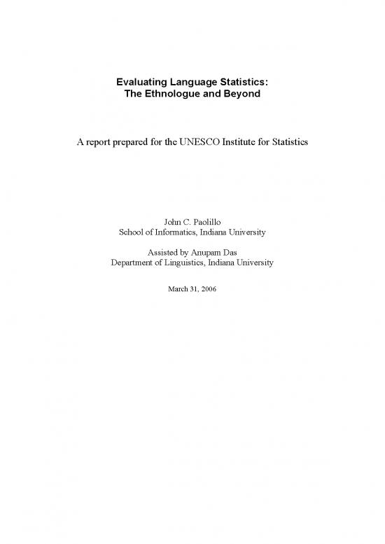 picture Language Pdf 102853 | Evaluating Language Statistics The Ethnologue And Beyond En 0