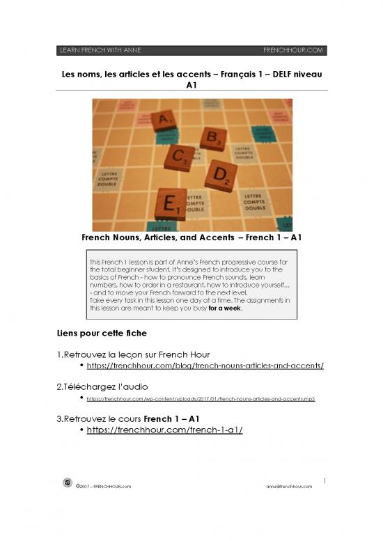 picture_Restaurant Pdf 102538 | French Nouns Articles And Accents