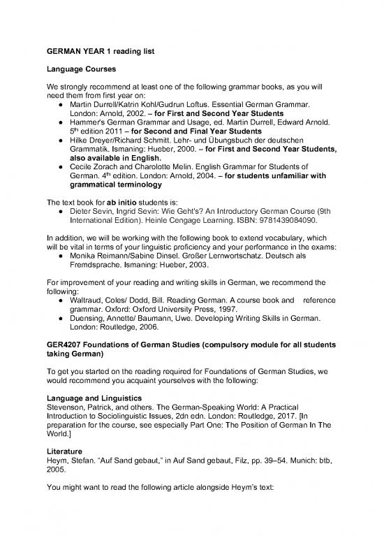 picture Language Pdf 103431 | German Year 1 Reading List  Confirmed 010719
