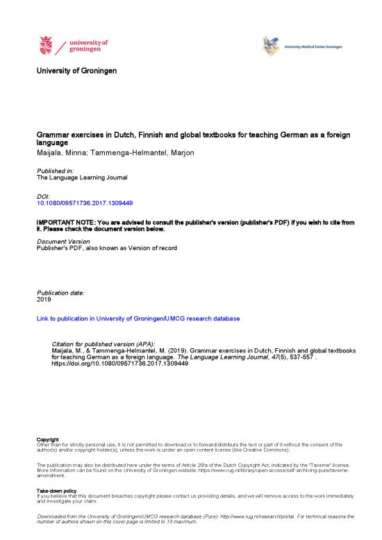 picture1_Pdf Language 104546 | Grammar Exercises In Dutch Finnish And Global Textbooks For Teaching German As A Foreign Language