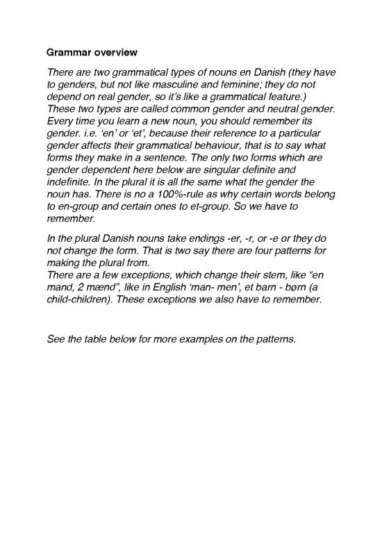 picture Danish Grammar Pdf 102815 | Grammar Nouns