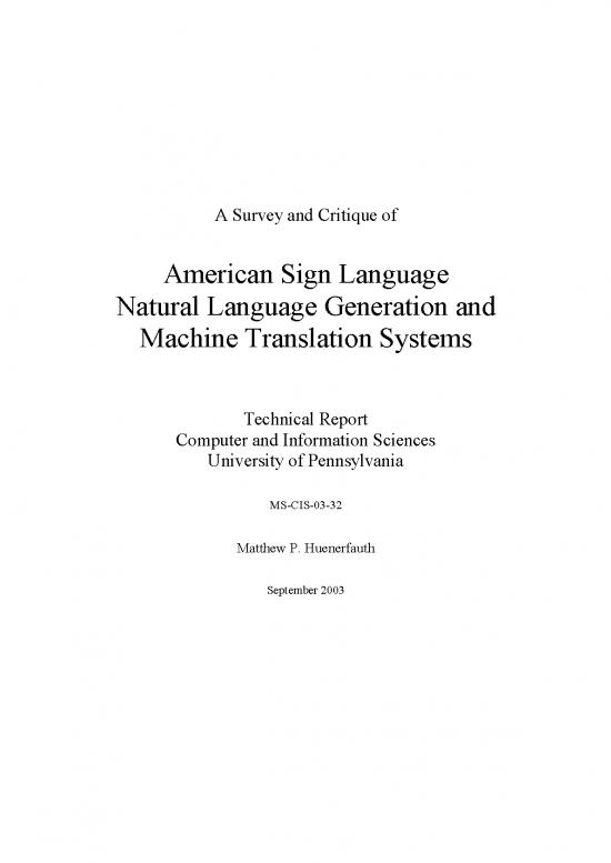 picture Language Pdf 102559 | Huenerfauth 2003 Ms Cis 03 32 Asl Nlg Mt Survey
