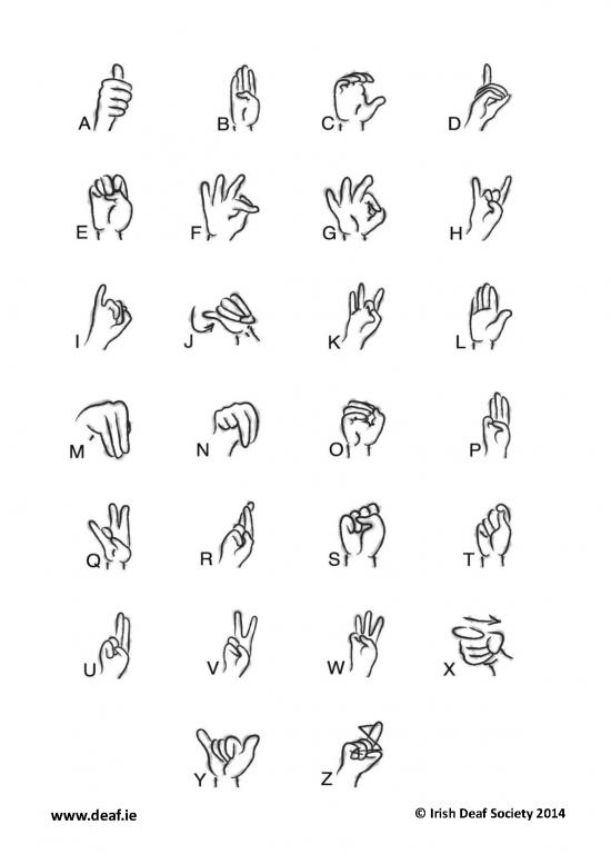picture Language Pdf 102253 | Irish Sign Language Letters