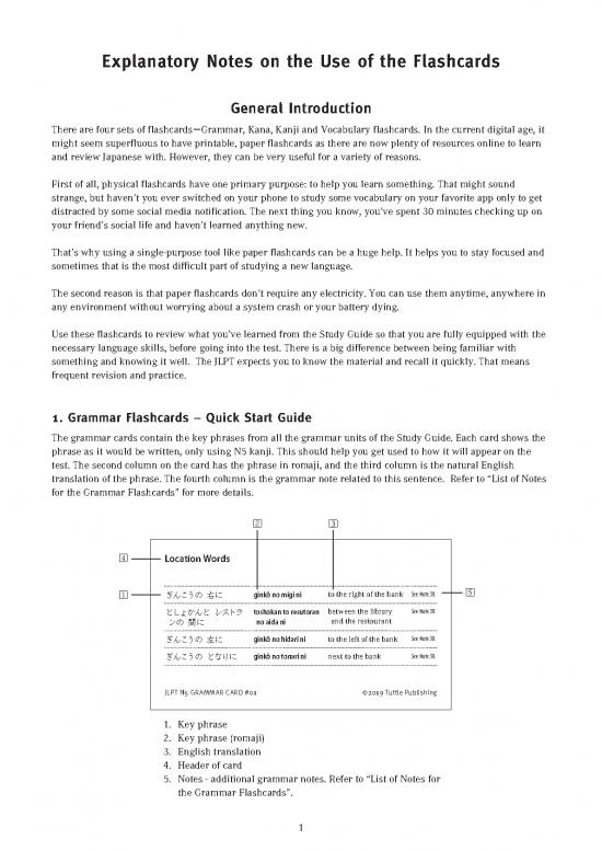picture_Japanese Grammar Pdf 103675 | Jlpt Explanatory Notes On The Use Of The Flashcards