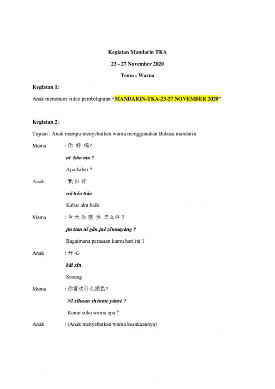 picture Mandarin Pdf 102825 | Kegiatan Mandarin Tka 23  27 November 2020 Converted