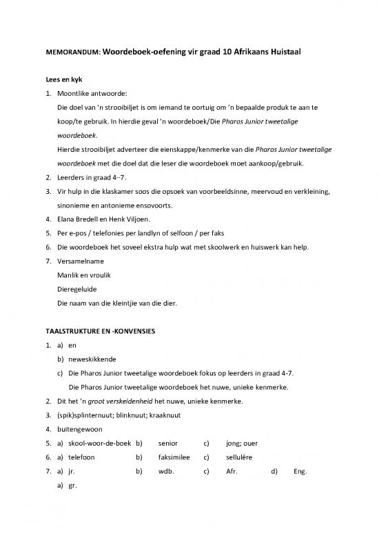 picture1_Afrikaans Woordeboek Pdf 103168 | Memorandum Henk Viljoen Graad10 Huistaal Woordeboek Oefening