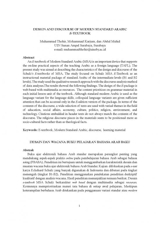 picture1_Language Pdf 102388 | Muhammad Thohir Dkk Design And Discourse Of Modern Standard Arabic E Textbook