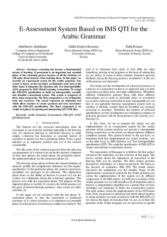 picture1_Arabic Grammar Pdf 102829 | Paper 13 E Assessment System Based On Ims Qti