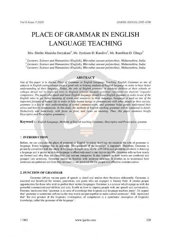 picture Language Pdf 102580 | Place Of Grammar In English Language Teaching Ijariie11963