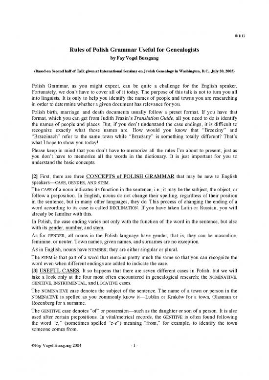 picture Polish Grammar Pdf 104307 | Polishgrammartexttalk