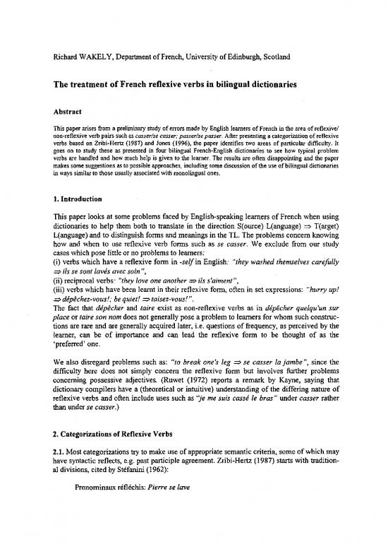 picture_Study Pdf 102515 | Richard Wakely The Treatment Of French Reflexive Verbs In Bilingual Dictionaries