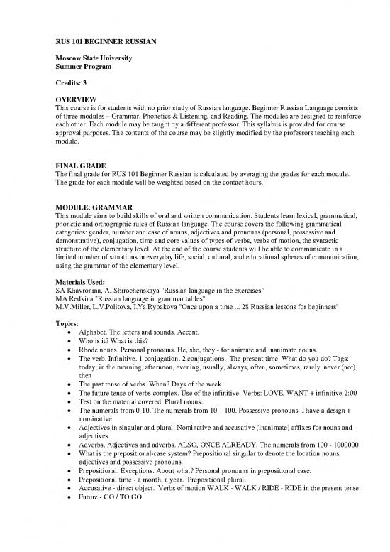 picture_Language Pdf 102282 | Rus 101 Beginner Russian (summer)