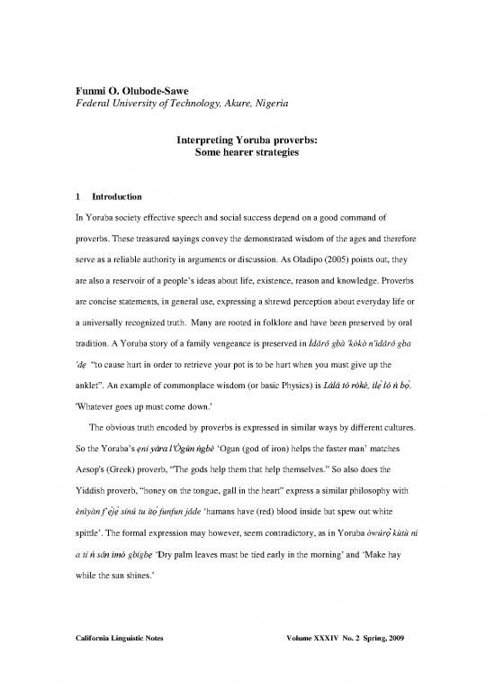 picture1_Yoruba Proverbs Pdf 104121 | Sawe Yorubaprov