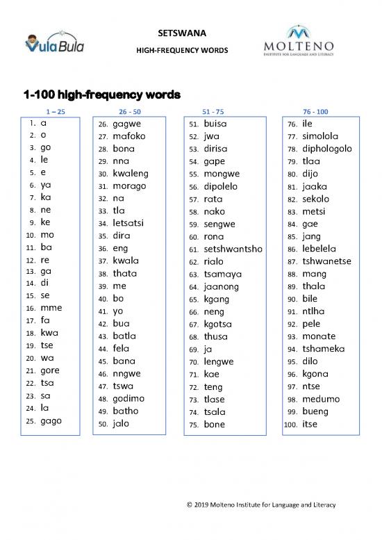 Wilson High Frequency Word List Printable