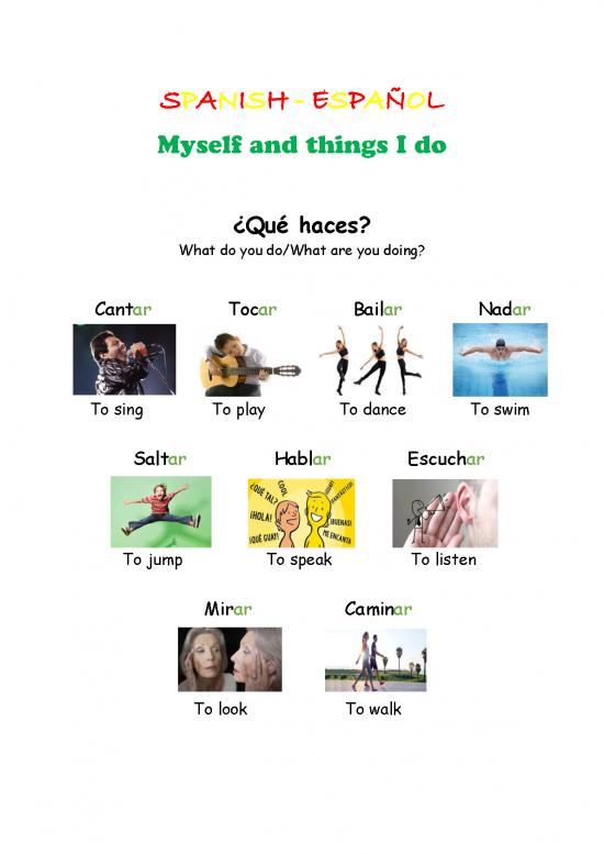 picture Language Pdf 103278 | Spanish Homework Ks2 10 04 2020