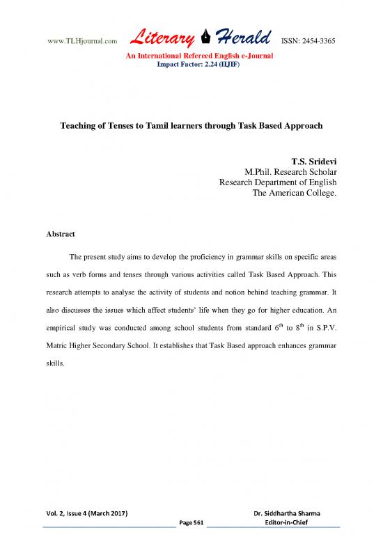 picture Tenses In English Grammar With Examples Pdf 102837 | Sridevi Article