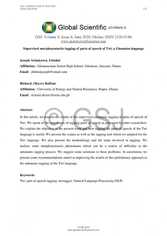 picture1_Language Pdf 103033 | Supervised Morphosyntactic Tagging Of Parts Of Speech Of Twi A Ghanaian Language