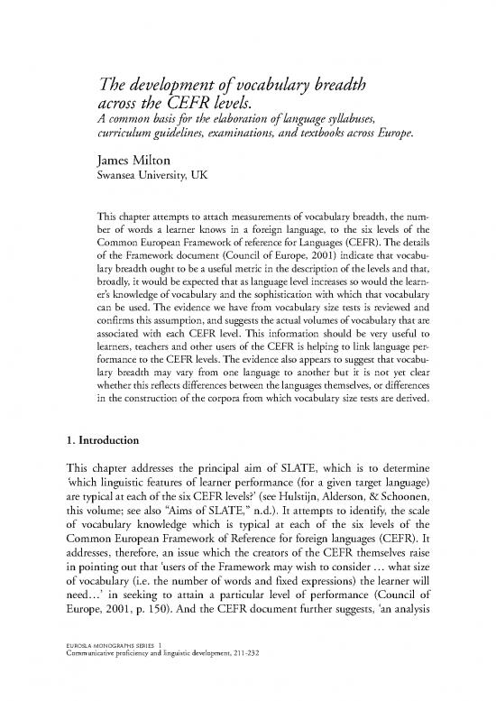 picture1_Cefr Pdf 104082 | The Development Of Vocabulary Breadth Across The Cefr Levels   Milton 2010