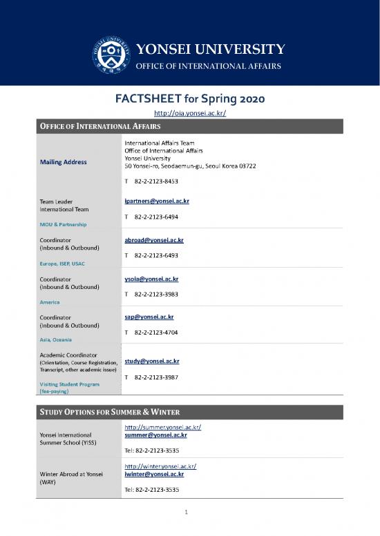 picture_Theoretical Orientation Pdf 103485 | Yonsei Spring 2020 Factsheet