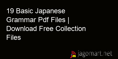 picture 19 Basic Japanese Grammar Pdf Files | Download Free Collection Files