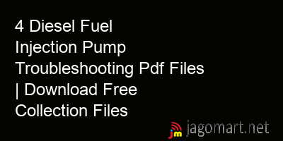 picture 4 Diesel Fuel Injection Pump Troubleshooting Pdf Files | Download Free Collection Files