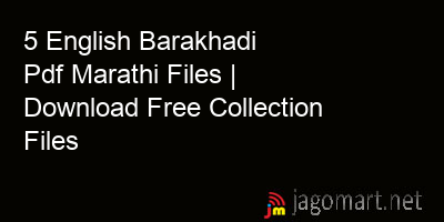 picture 5 English Barakhadi Pdf Marathi Files | Download Free Collection Files