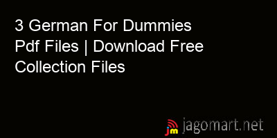 picture 3 German For Dummies Pdf Files | Download Free Collection Files