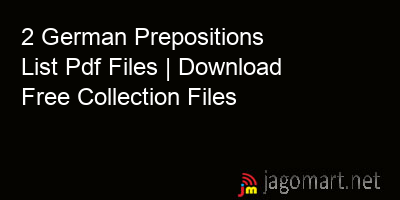 picture_2 German Prepositions List Pdf Files | Download Free Collection Files
