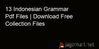 picture 13 Indonesian Grammar Pdf Files | Download Free Collection Files